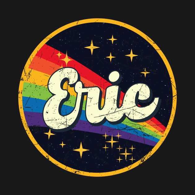 Eric // Rainbow In Space Vintage Grunge-Style by LMW Art