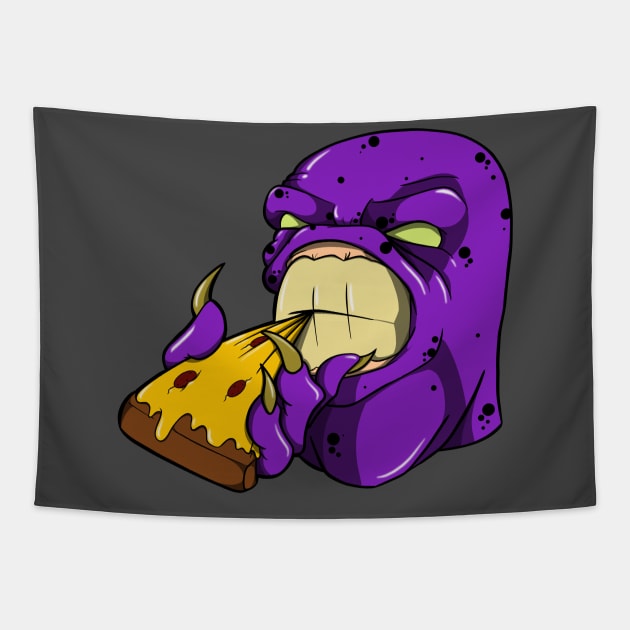 Monster Pizza Tapestry by MumsMerch