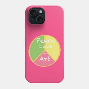 Peace Love and Art Phone Case