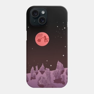 Space view of the red moon Phone Case