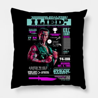 Commando (1985) Infographic Pillow