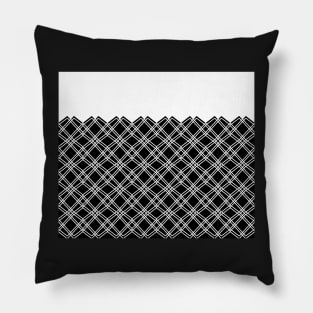 Zigzag geometric pattern - black and white. Pillow