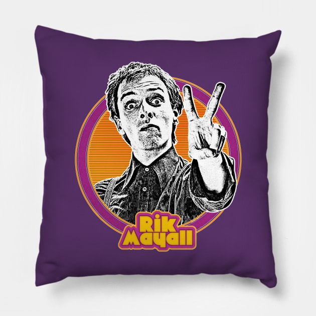 Rik Mayall // Retro Fan Design Pillow by DankFutura