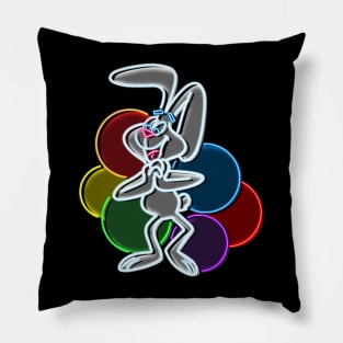 Trix neon style bg Pillow