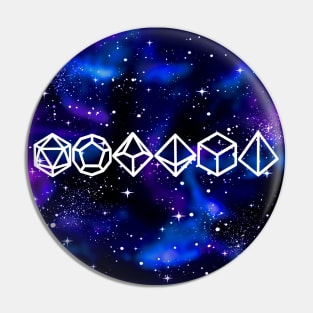 DnD Polyhedral Dice Galaxy - Deep Space Pin