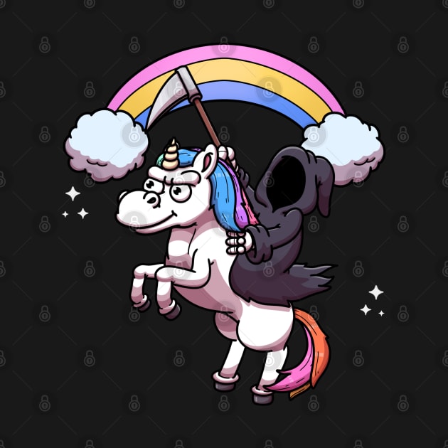 Death Riding Unicorn Rainbow Edition by TheMaskedTooner