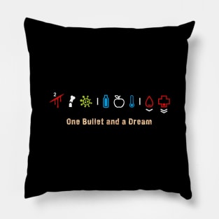 Health Icons & Logo on the Back- Fan Art Pillow