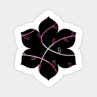 Jagged Leaves, Lesbian Pride Flag Magnet