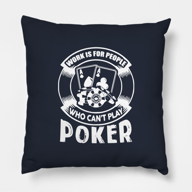 Funny Poker Shirt Pillow by Humorable