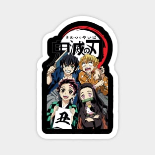 Demon Slayer Happy New Year Squad Magnet