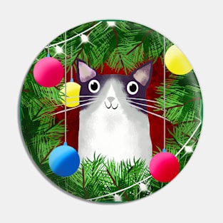 The Cat and the Christmas Tree Pin