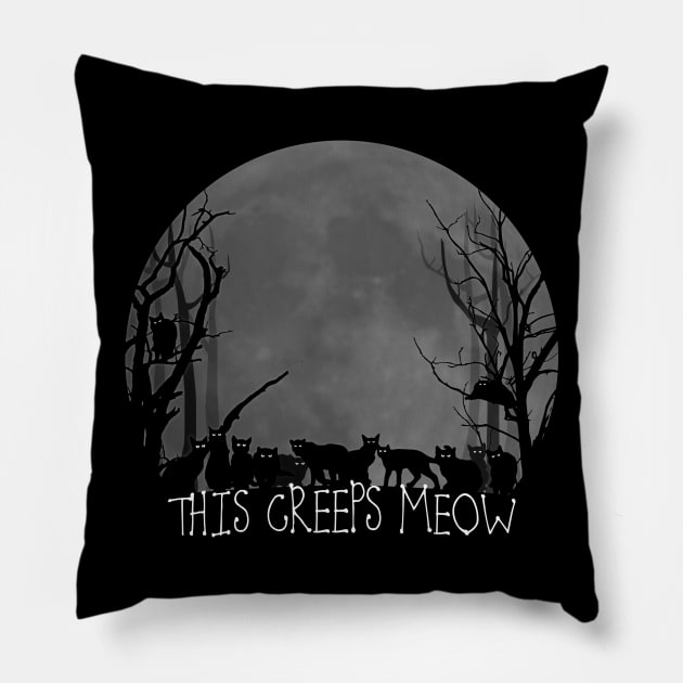 This creeps meow Pillow by Pyier