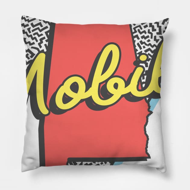 Mobile Alabama Triangle Pillow by manifest