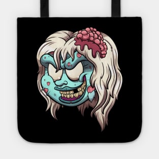 Girl Zombie Head Tote