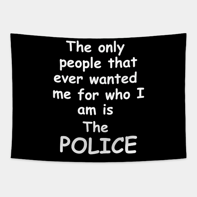 Police W/B Tapestry by SiSuSiSu