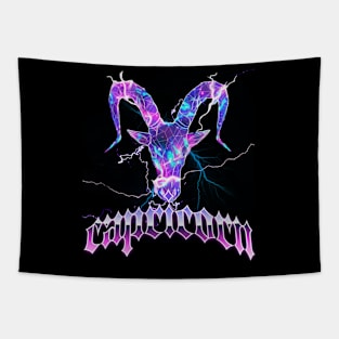 Retro Bootleg Capricorn Rap Zodiac Sign Astrology Horoscope Tapestry