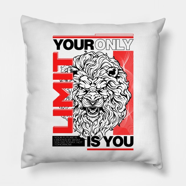 Limit is You Pillow by XXII Designs