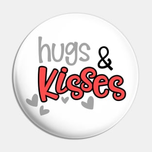 Hugs And Kisses Red Pin