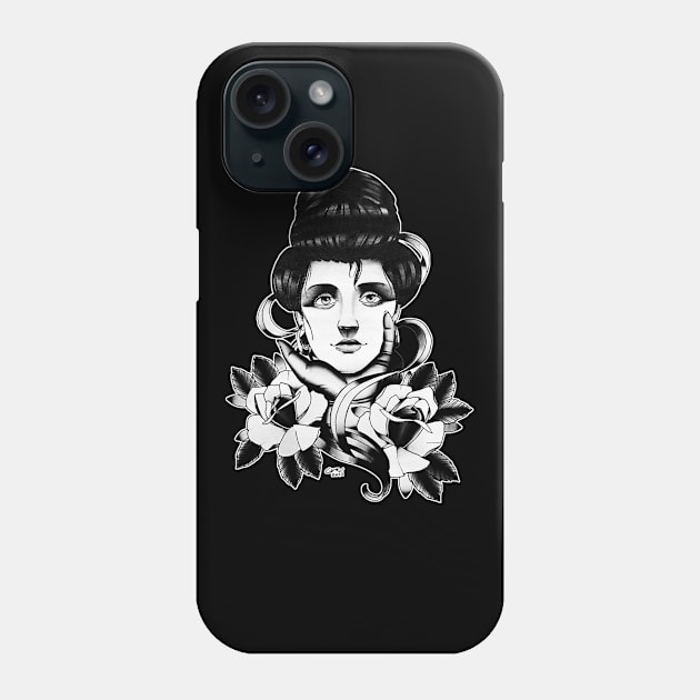 The girl with the roses Phone Case by Guru