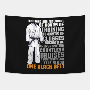 One Black Belt Martial Arts Trainer Student Coach Gift Tapestry