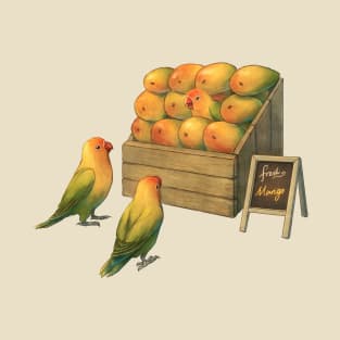 Lovebird Parrots and Mangos T-Shirt