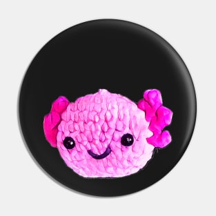 Pink axolotl face Pin