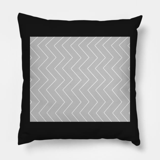 Abstract zigzag - gray and white. Pillow by kerens