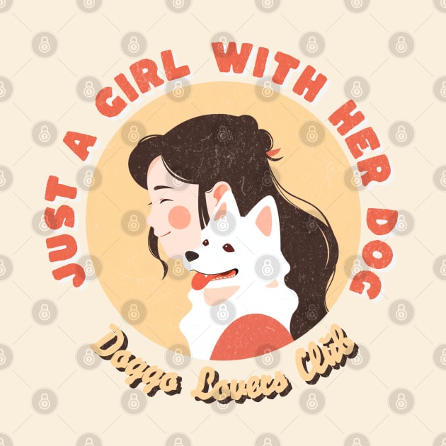 Just a Girl with her dog illustration by Sara-Design2