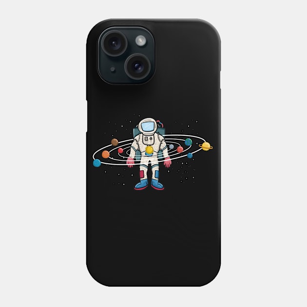 Astronaut with planets and Galaxy kids gift idea Phone Case by dconciente