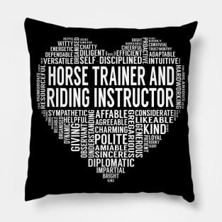 Horse Trainer And Riding Instructor Heart Pillow