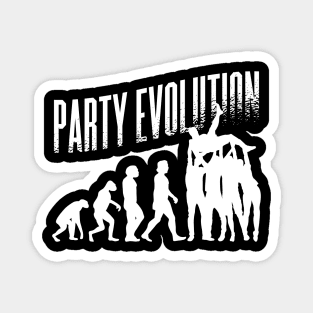 the party evolution in silhouette style, best gift for party lovers Magnet