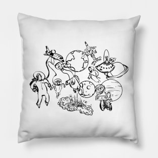 Space Doodle Pillow