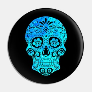 BLUE SKULL Tattoo Pin