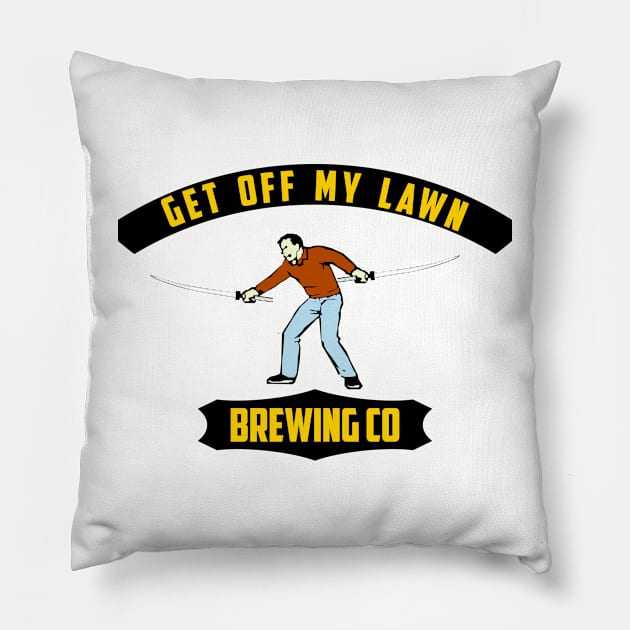 Get off my lawn Pillow by ilrokery