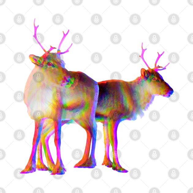 Glitchy reindeers by Shirt Vibin