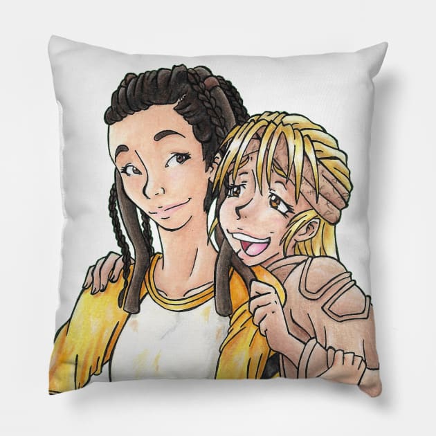 Koyomi and Shimura Pillow by KranberriJam