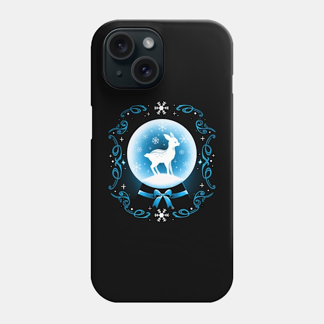 Snow Globe Deer Phone Case by Vallina84