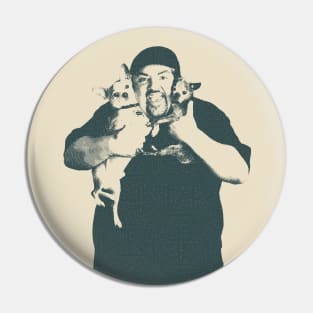 Fluffy Gabriel Iglesias and Chihuahua Dogs Pin