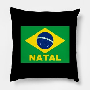 Natal City in Brazilian Flag Pillow