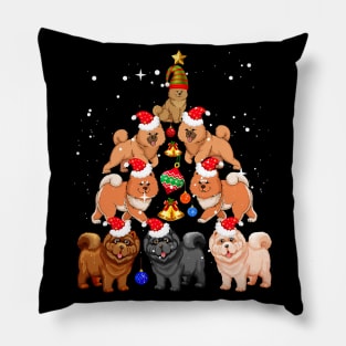 Chow Chow Christmas Tree Pillow