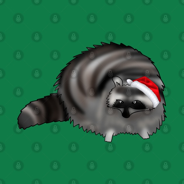 Christmas Raccoon by TheQueerPotato