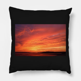 Sun set at the beach Pillow