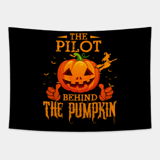 Mens The CHEF Behind The Pumpkin T shirt Funny Halloween T Shirt_PILOT Tapestry