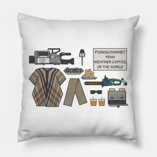 Groundhog Day - Essential items Pillow by MGulin