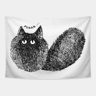 cute black cat Tapestry