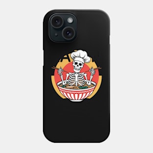 Skeleton Ramen Chef | T Shirt Design Phone Case