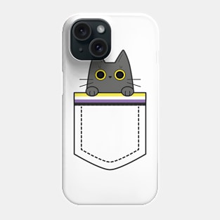 Nonbinary cat in a pocket Phone Case