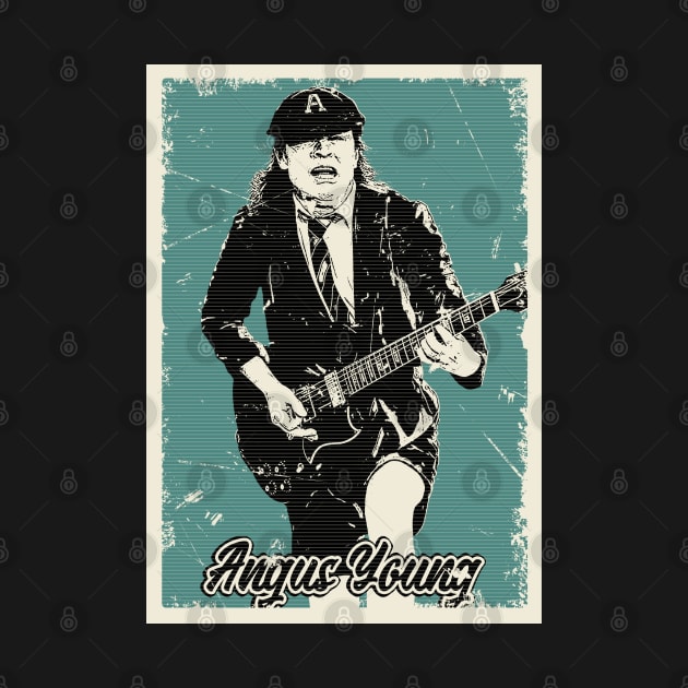 Vintage Angus Young by Pinjem Seratus