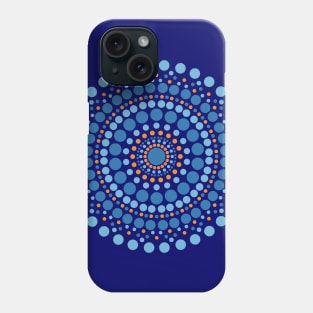 Blue Orange Mandala Dotted Phone Case