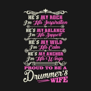 Proud Drummer Wife T-Shirt